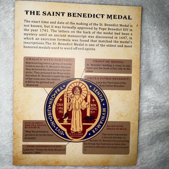 Silver Charm Bracelets Set 6 BENEDICT MEDAL - Picture 3 of 4